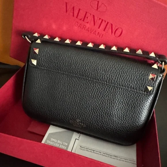 Valentino Garavani Black Rockstud Crossbody Bag - Picture 2 of 5